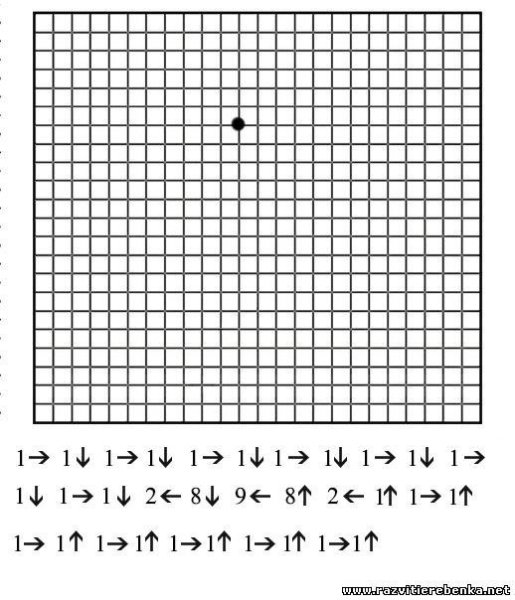 Графический диктант по стрелочкам для дошкольников