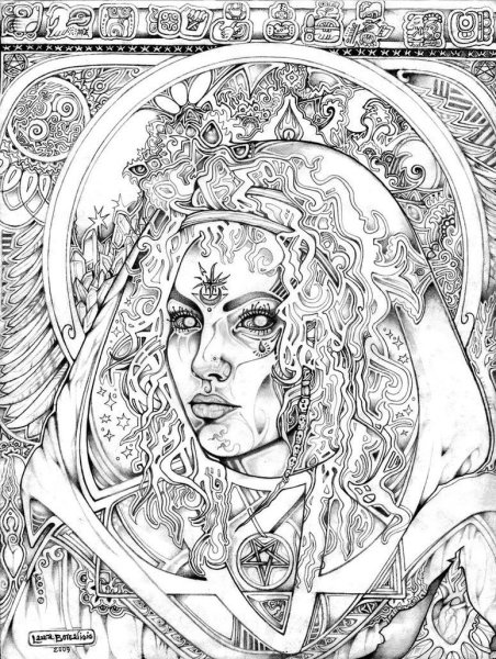 Сложные раскраски фэнтези