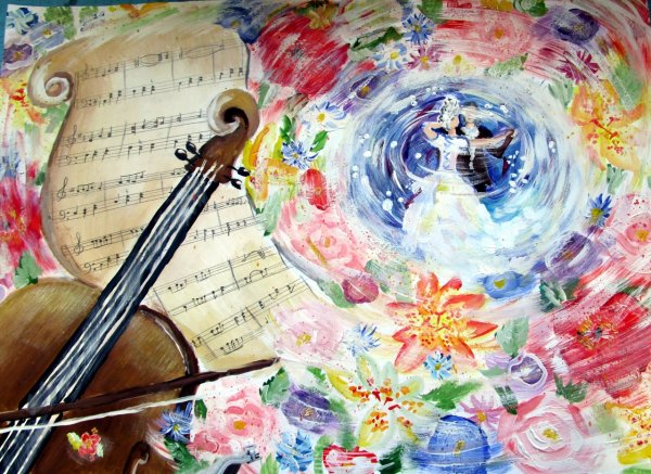 Рисование вальс цветов карандашом