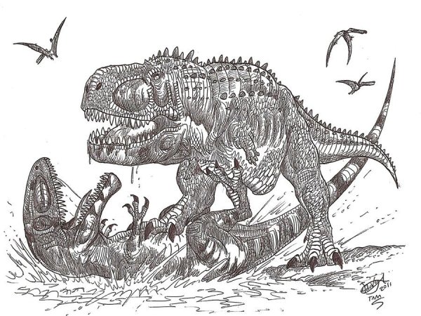 Экриксинатозавр против Гигантозавра