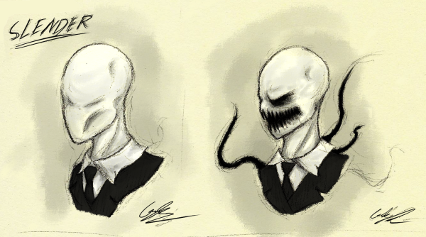 Слендермен нарисовать
