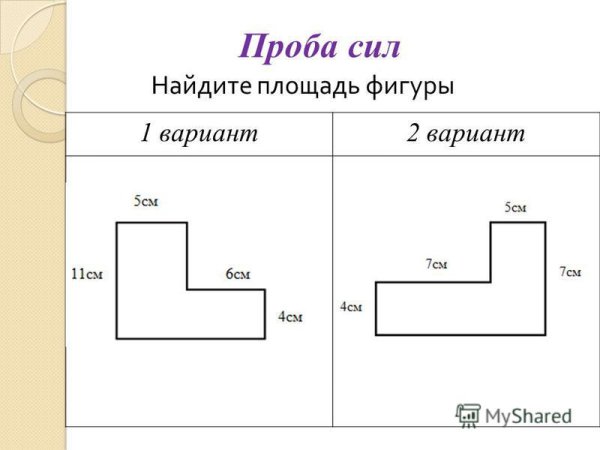 Площадь неправильной фигуры