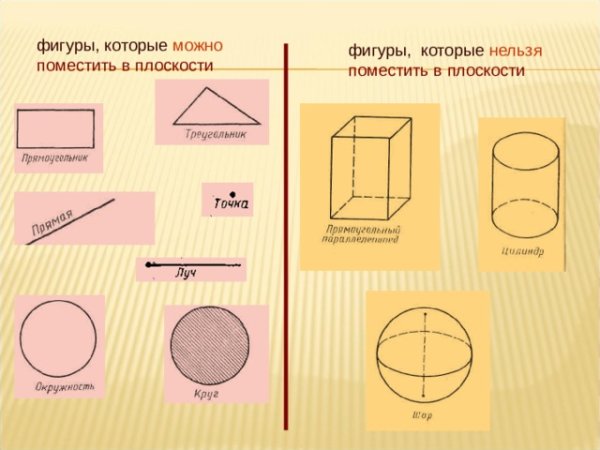 Фигуры которые нельзя поместить в плоскости