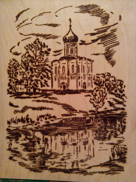 Пейзаж для выжигания