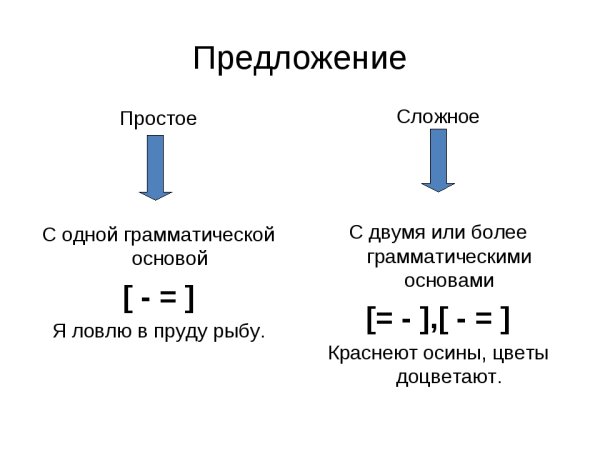Простые и сложные предложения в русском языке