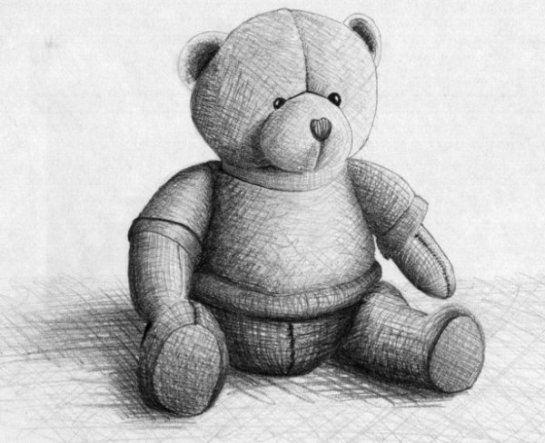 Мишка рисунок карандашом