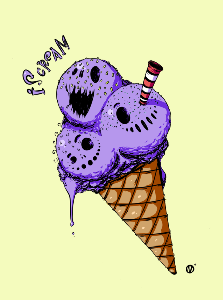Эскиз тату мороженое