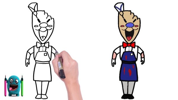 Мороженщик раскраска