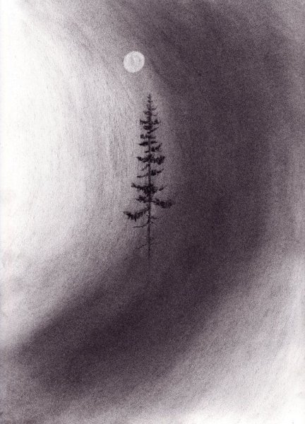 Рисунок углем простой