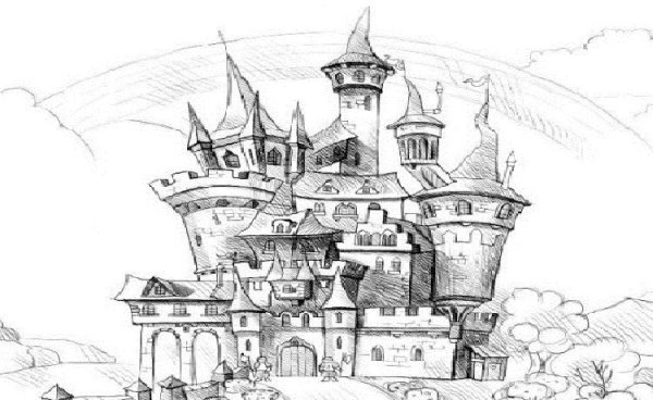 Замок карандашом