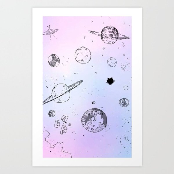 Раскраски для девочек космос