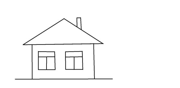 Дом схематично рисунок