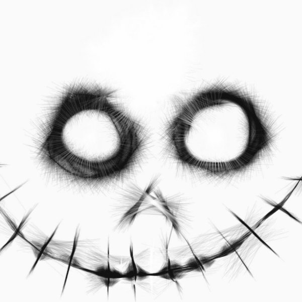 Страшные глаза на прозрачном фоне