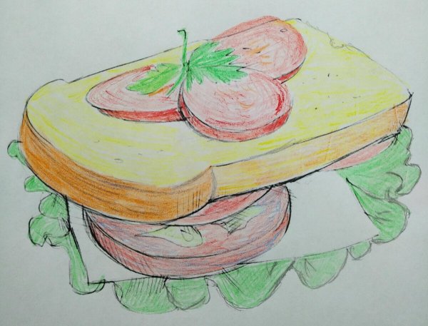 Нарисовать бутерброд