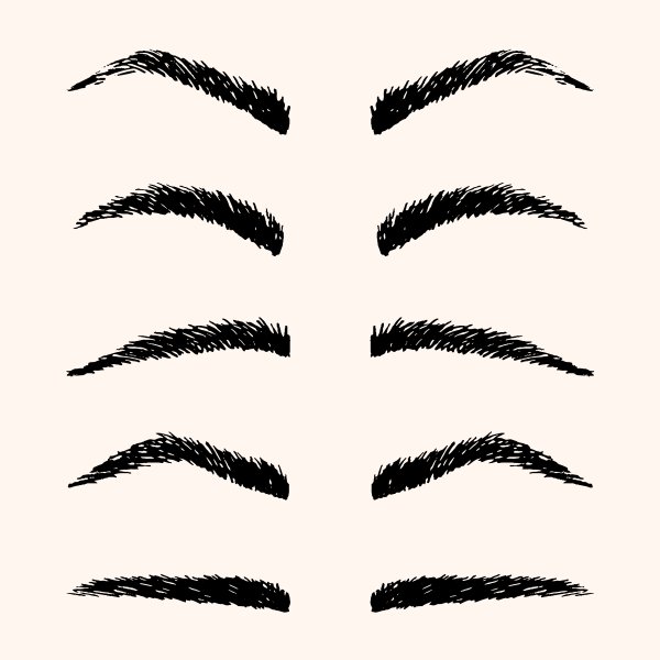 Формы бровей для раскрашивания