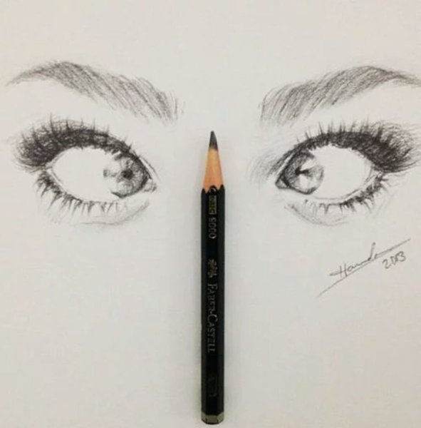 Нарисовать брови карандашом