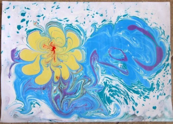 Рисование на молоке эбру