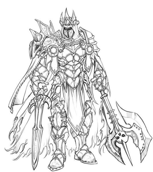 Рыцарь смерти раскраска Оверлорд