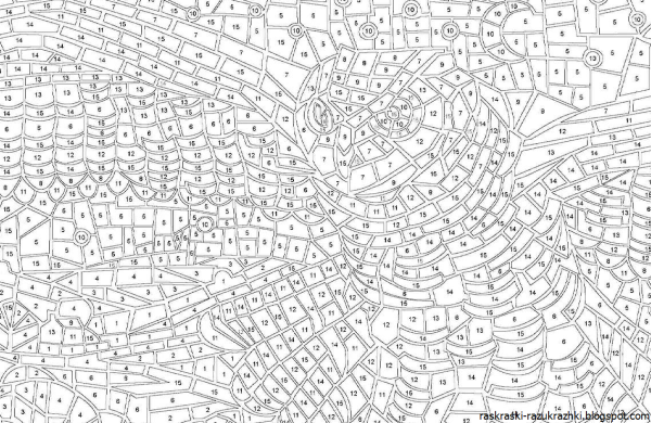 Раскраски по номерам сложные