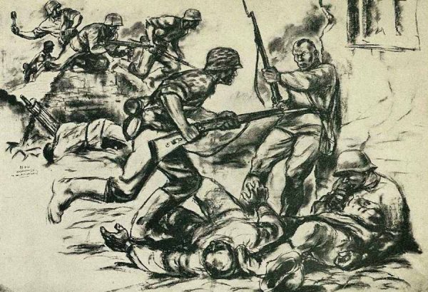 "Солдат и смерть" Hans Larwin, 1917.