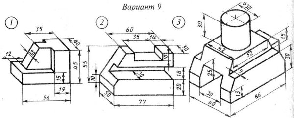 Фронтальный разрез на месте вида спереди