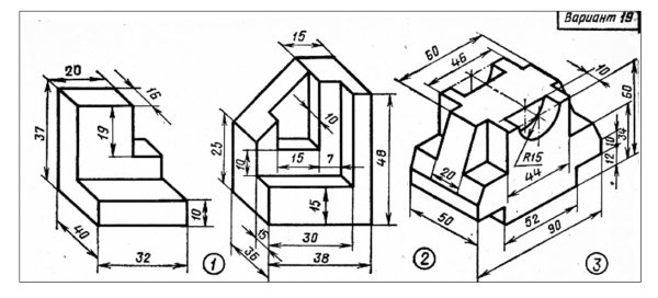 Корпус вид сбоку Инженерная Графика