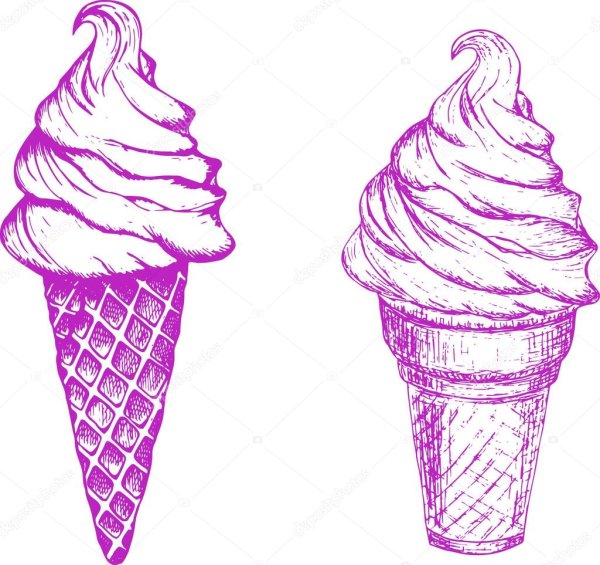 Эскиз тату мороженое