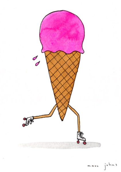 Лёгкие рисунки мороженка