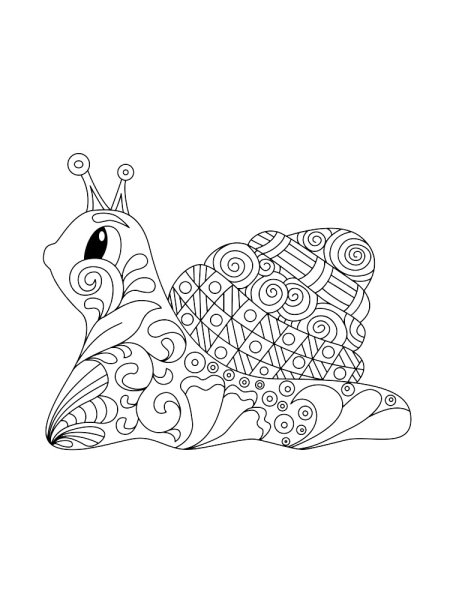 Раскраска антистресс улитка