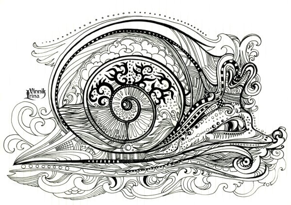 Улитка Графика орнамент