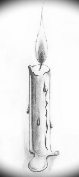 Тату свеча эскиз