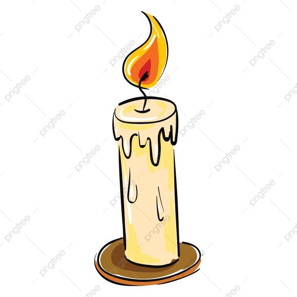 Свечка нарисованная