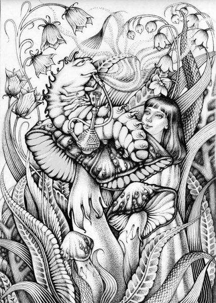 Иллюстрации Алиса в стране чудес Графика