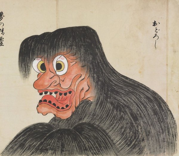 Гравюра монстры Япония