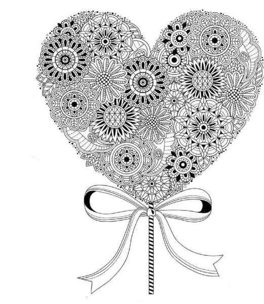 Мандала с сердечками