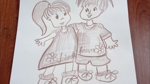 Дружба подростков рисунок