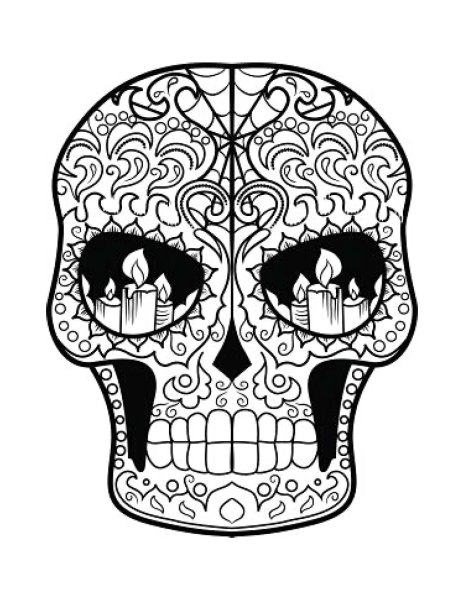 Рисунки черепа для срисовки