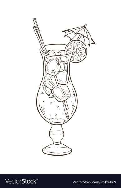 Коктейль набросок