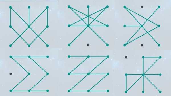 Сложный графический ключ из 9 точек