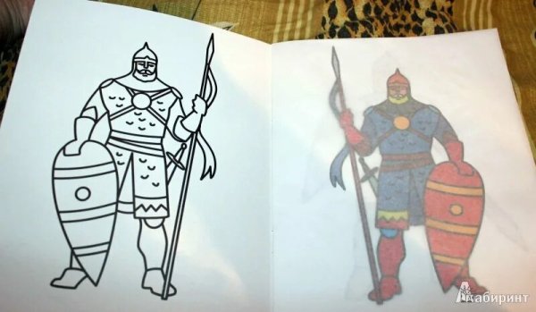 Рисунок богатыря для срисовки