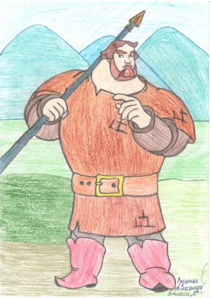 Богатырь рисунок
