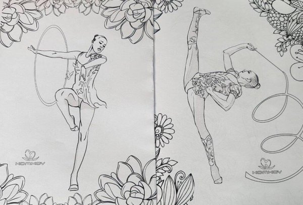 Рисунок гимнастки художественной Дина Аверина