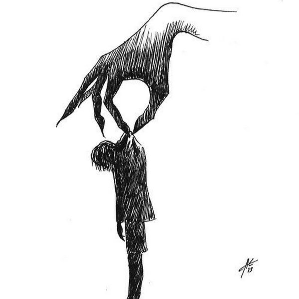 Страшные рисунки акварелью