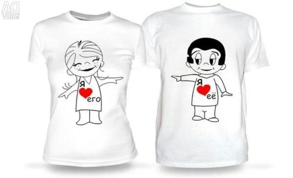 Парные принты на футболки для влюбленных