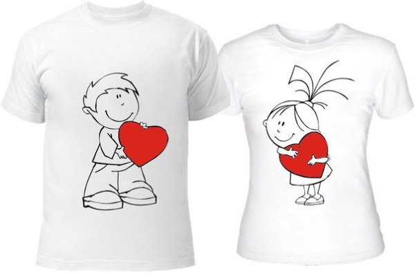 Парные футболки на 14 февраля