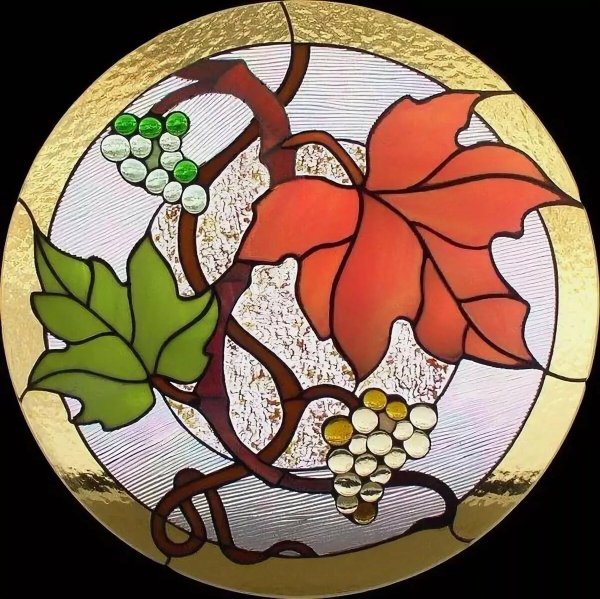 Трафареты для витражей триптих