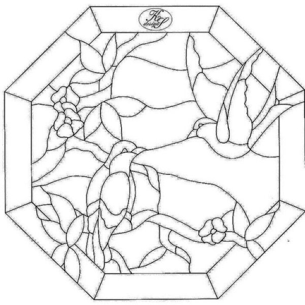 Витраж окна трафарет