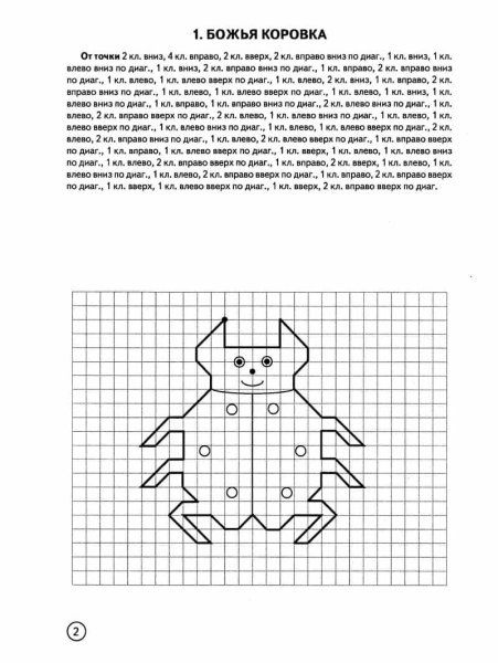 Математический диктант для дошкольников по клеточкам узоры