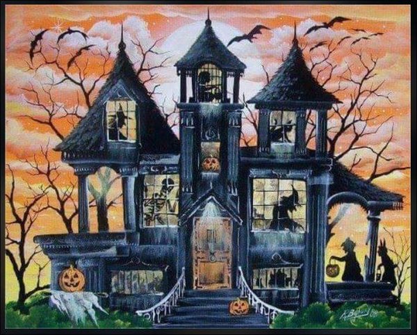 Раскраска дом ведьмы