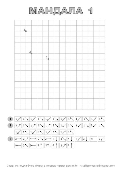 Клетки для графического диктанта